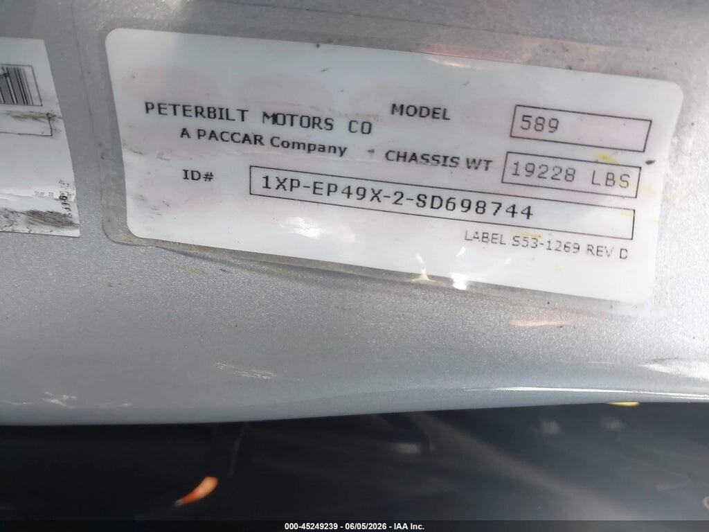 1XPEP49X2SD698744 2025 PETERBILT 589 photo no. 9
