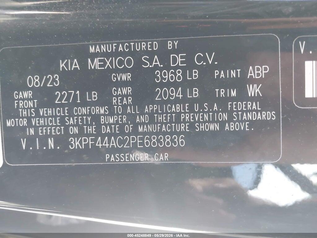 3KPF44AC2PE683836 2023 KIA FORTE photo no. 9