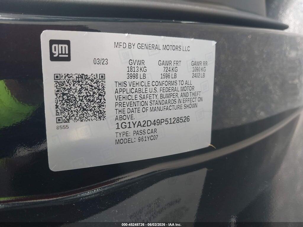 1G1YA2D49P5128526 2023 CHEVROLET CORVETTE STINGRAY photo no. 9