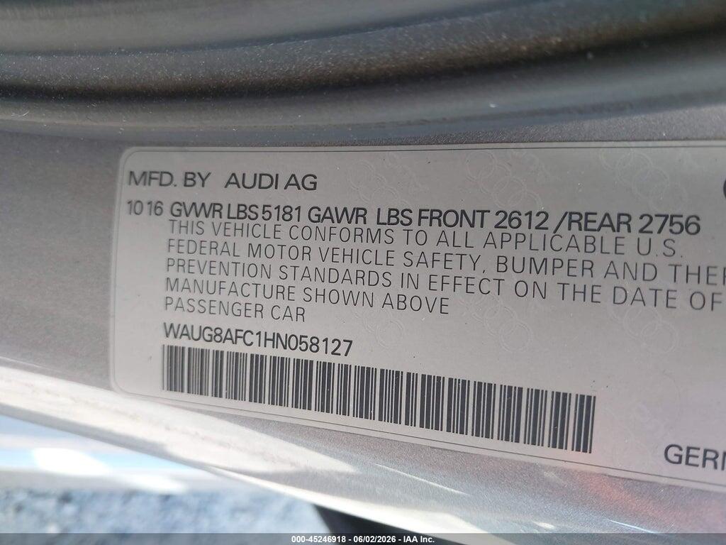 WAUG8AFC1HN058127 2017 AUDI A6 photo no. 9