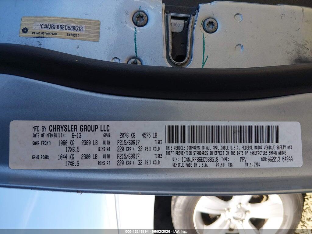 1C4NJRFB6ED588518 2014 JEEP PATRIOT photo no. 9