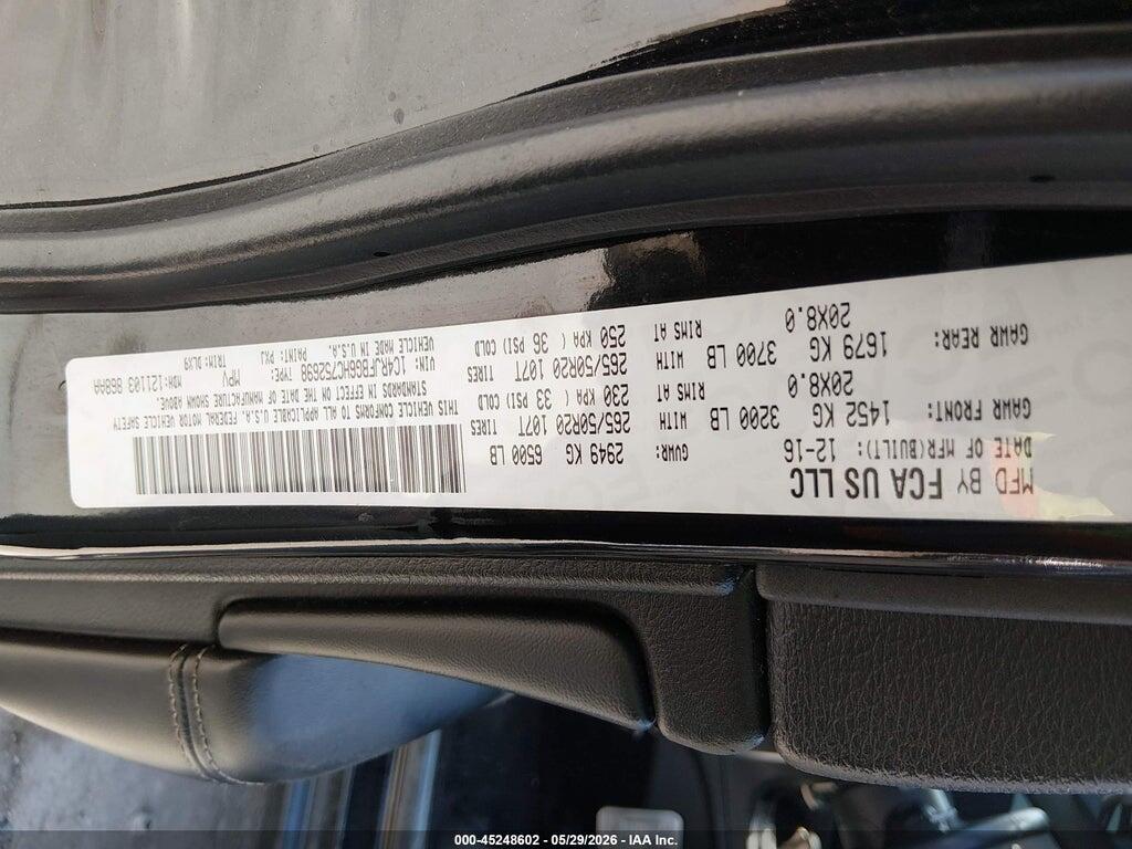 1C4RJFBG6HC752698 2017 JEEP GRAND CHEROKEE photo no. 9
