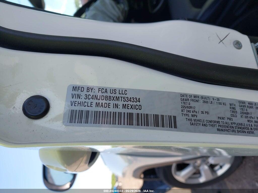 3C4NJDBBXMT534334 2021 JEEP COMPASS photo no. 9