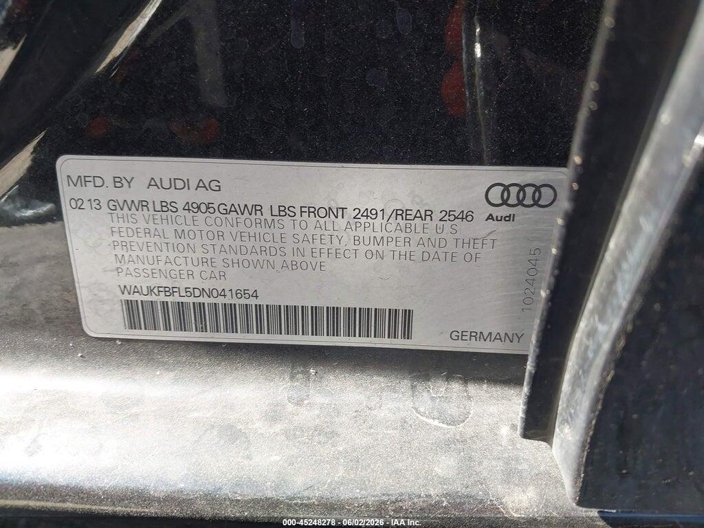 WAUKFBFL5DN041654 2013 AUDI A4 photo no. 9