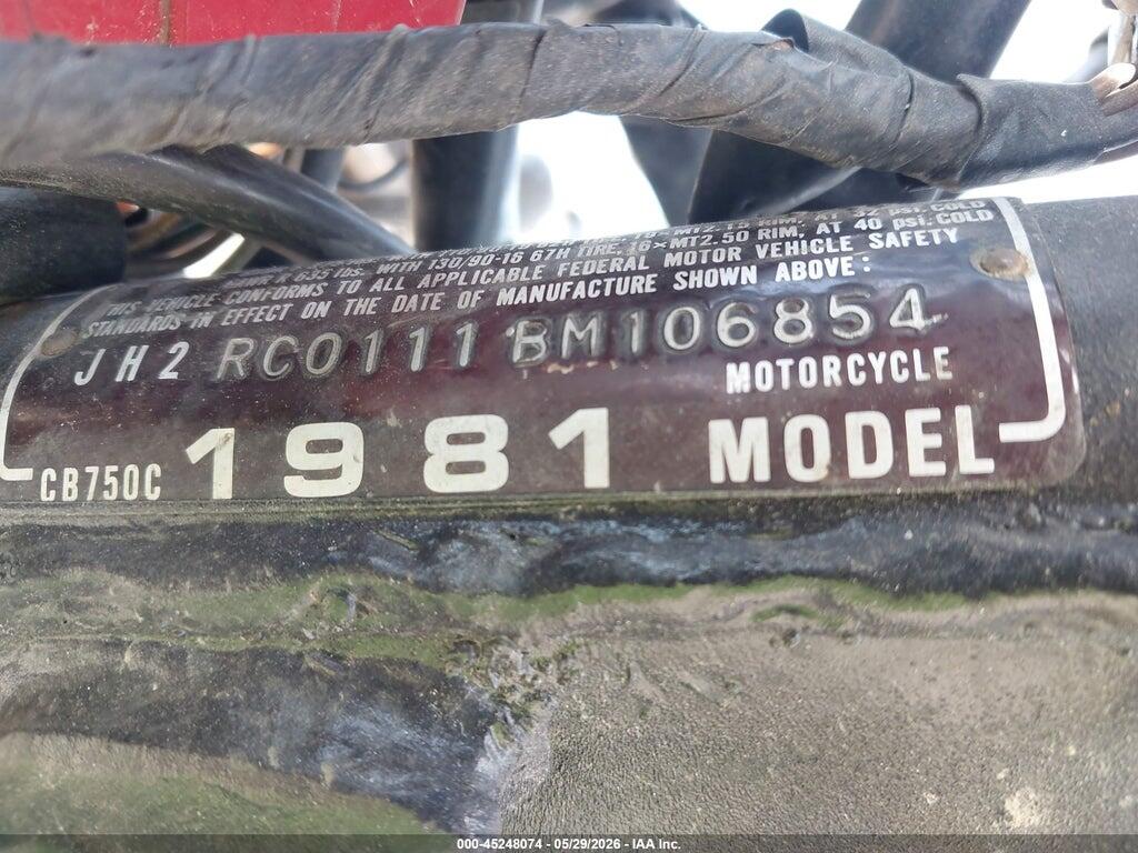 JH2RC0111BM106854 1981 HONDA CB750 photo no. 10