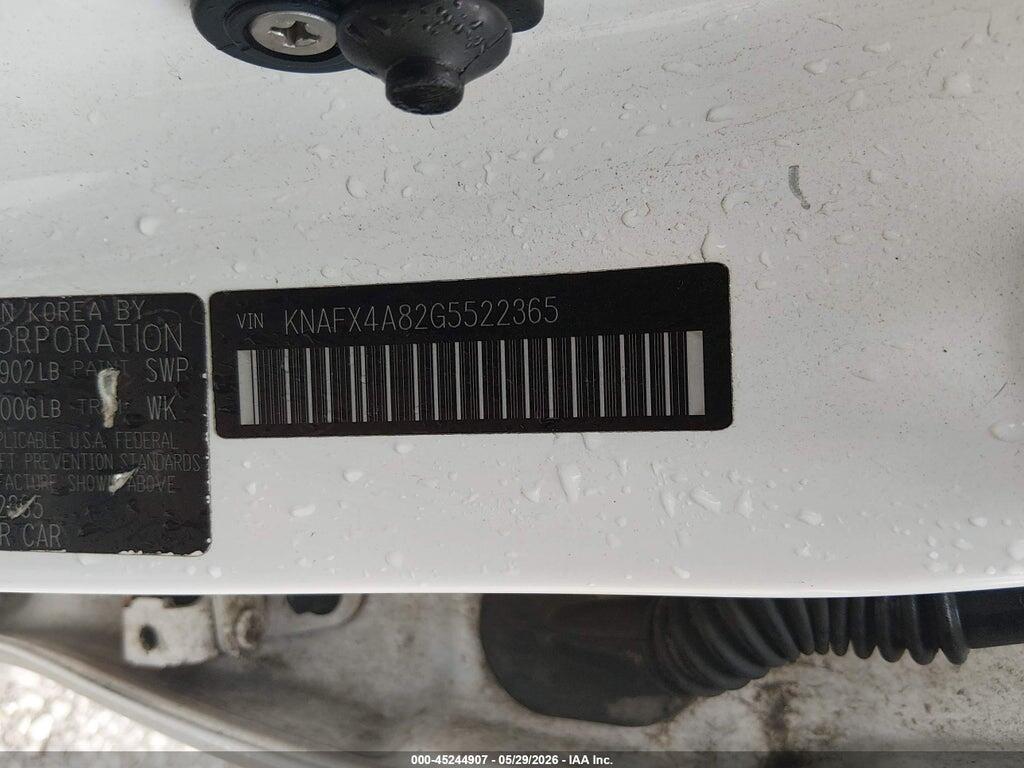 KNAFX4A82G5522365 2016 KIA FORTE photo no. 9
