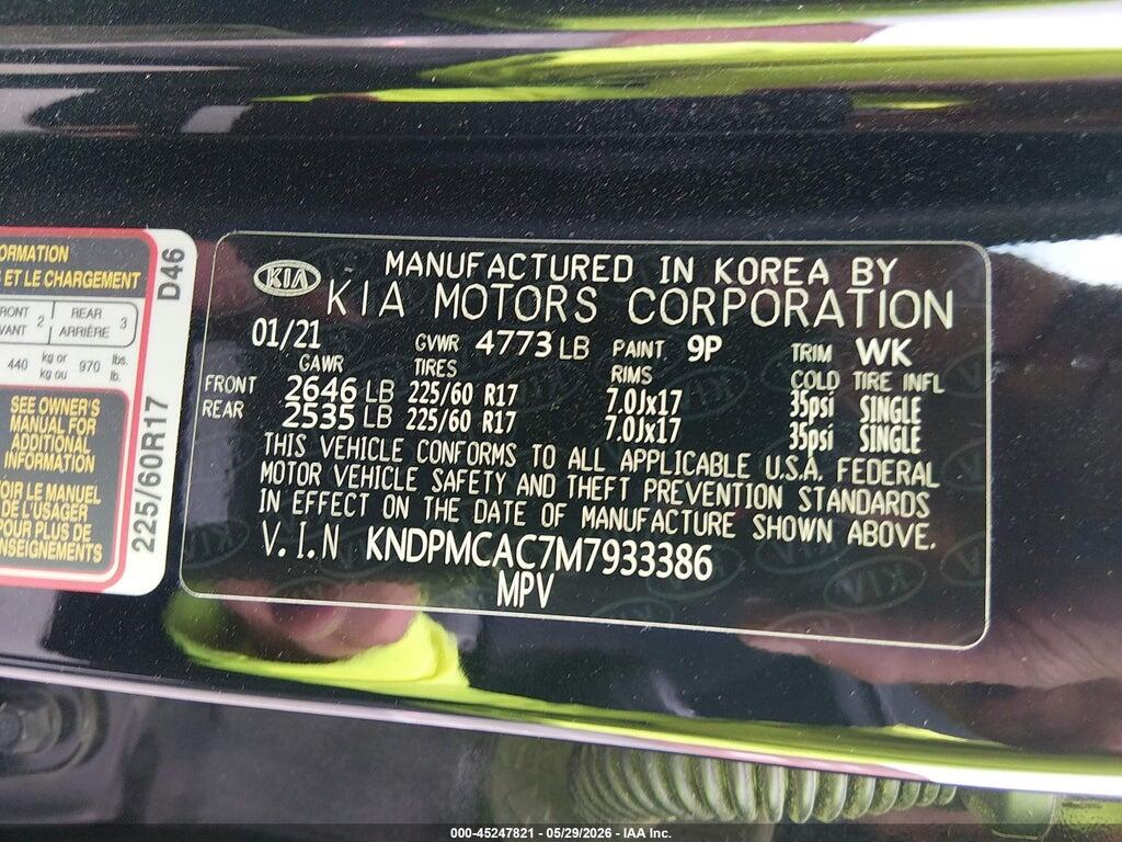 KNDPMCAC7M7933386 2021 KIA SPORTAGE photo no. 9