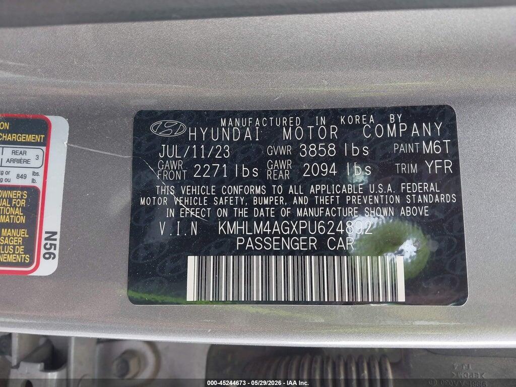 KMHLM4AGXPU624892 2023 HYUNDAI ELANTRA photo no. 9