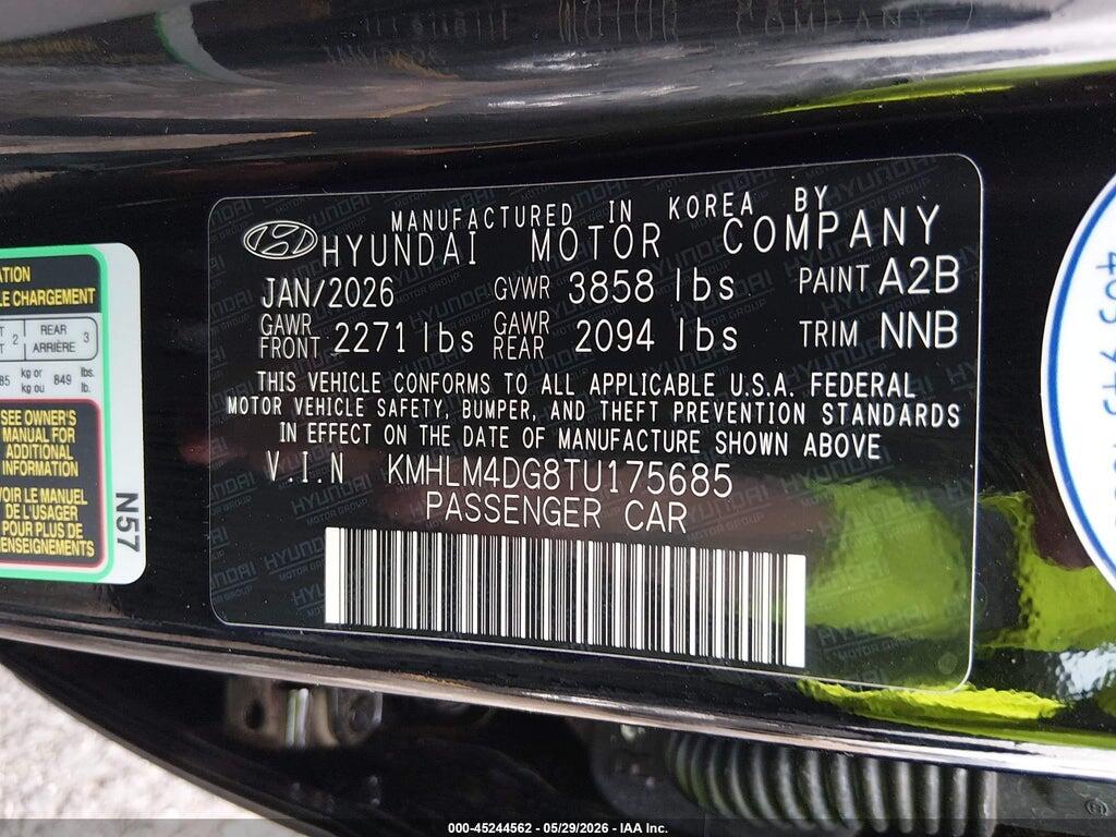 KMHLM4DG8TU175685 2026 HYUNDAI ELANTRA photo no. 9