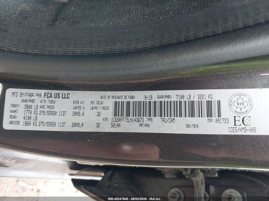 1C6SRFFT5LN143673 2020 RAM 1500 photo no. 9