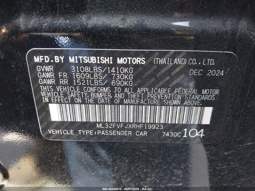 ML32FVFJXRHF19923 2024 MITSUBISHI MIRAGE G4 photo no. 9