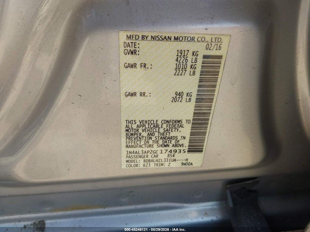 1N4AL3AP2GC174935 2016 NISSAN ALTIMA photo no. 9