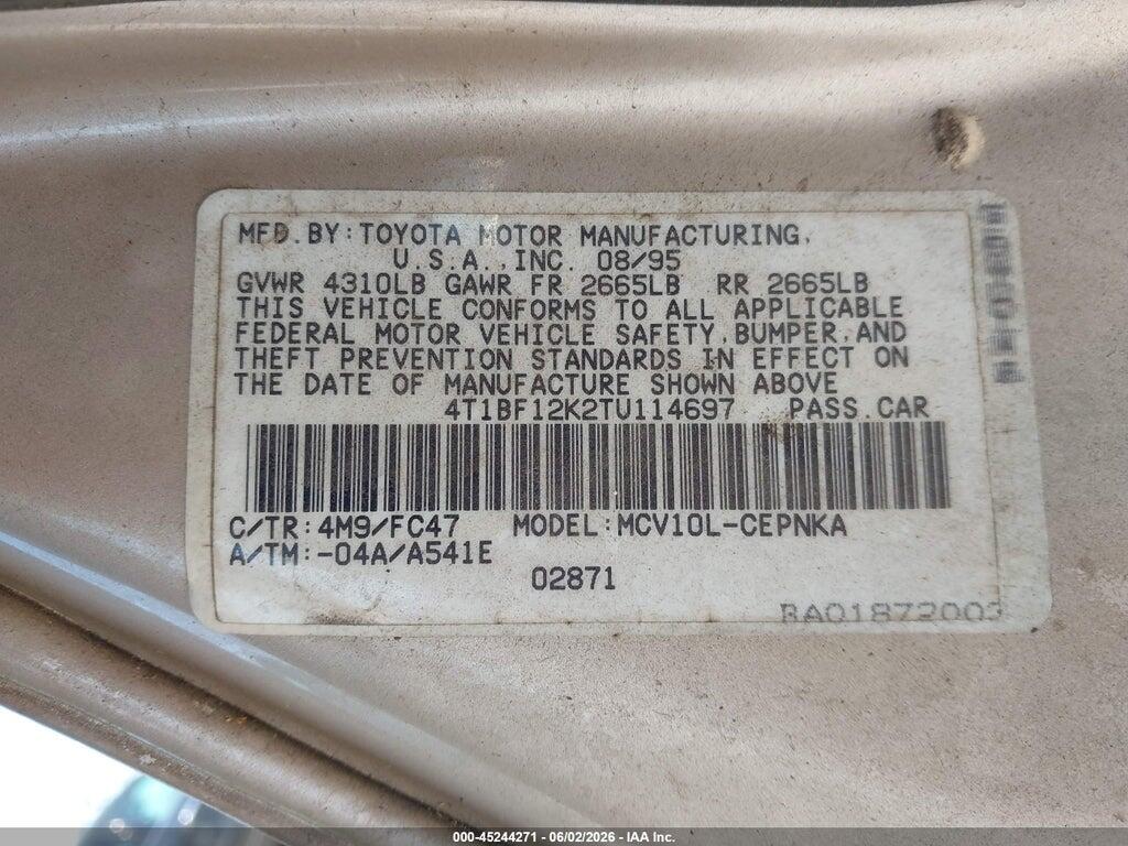 4T1BF12K2TU114697 1996 TOYOTA CAMRY photo no. 9