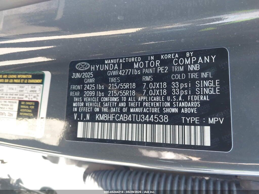KM8HFCAB4TU344538 2026 HYUNDAI KONA photo no. 9