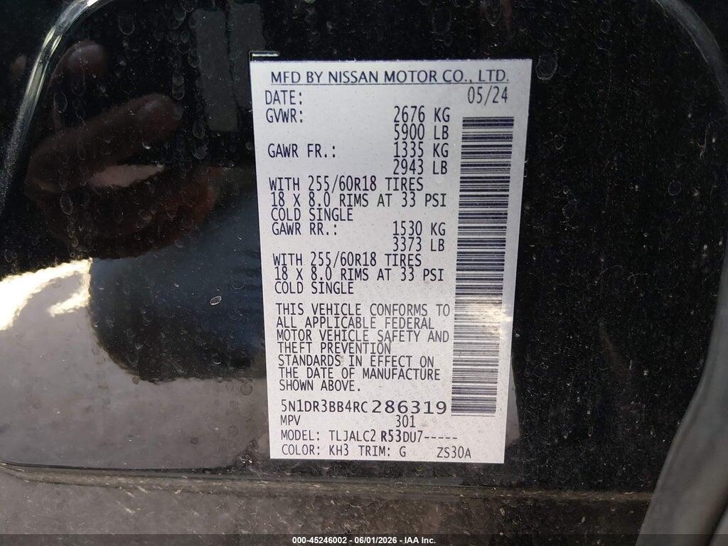5N1DR3BB4RC286319 2024 NISSAN PATHFINDER photo no. 9
