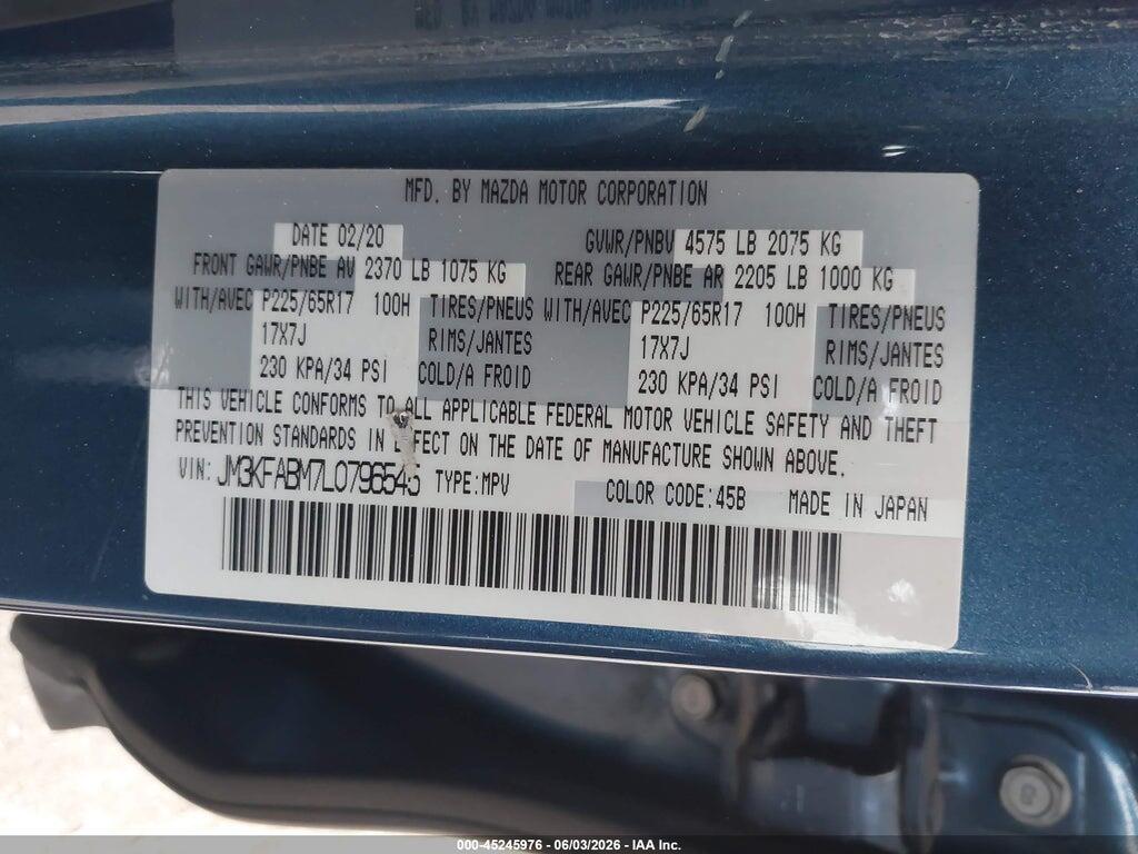 JM3KFABM7L0796545 2020 MAZDA CX-5 photo no. 9