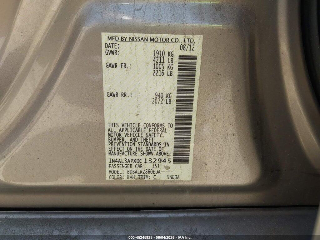 1N4AL3APXDC132945 2013 NISSAN ALTIMA photo no. 9