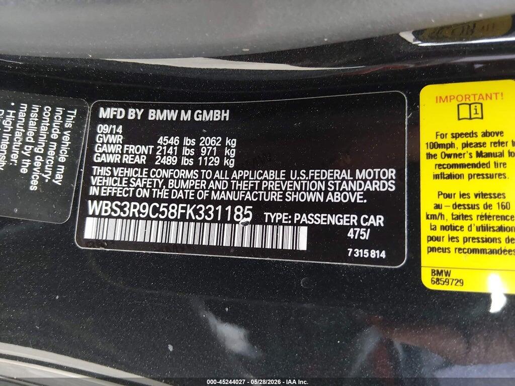 WBS3R9C58FK331185 2015 BMW M4 photo no. 9