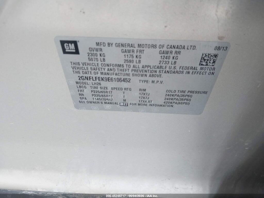 2GNFLFEK9E6106452 2014 CHEVROLET EQUINOX photo no. 9