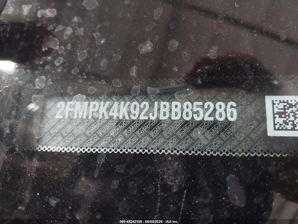 2FMPK4K92JBB85286 2018 FORD EDGE photo no. 9
