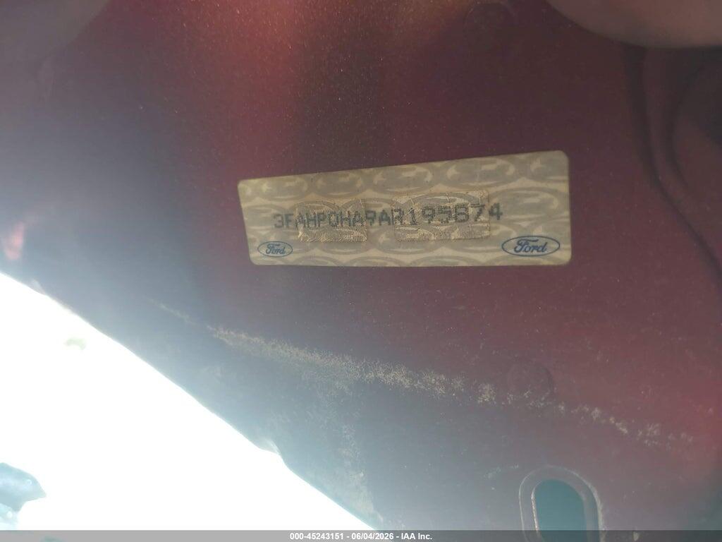 3FAHP0HA9AR195874 2010 FORD FUSION photo no. 11