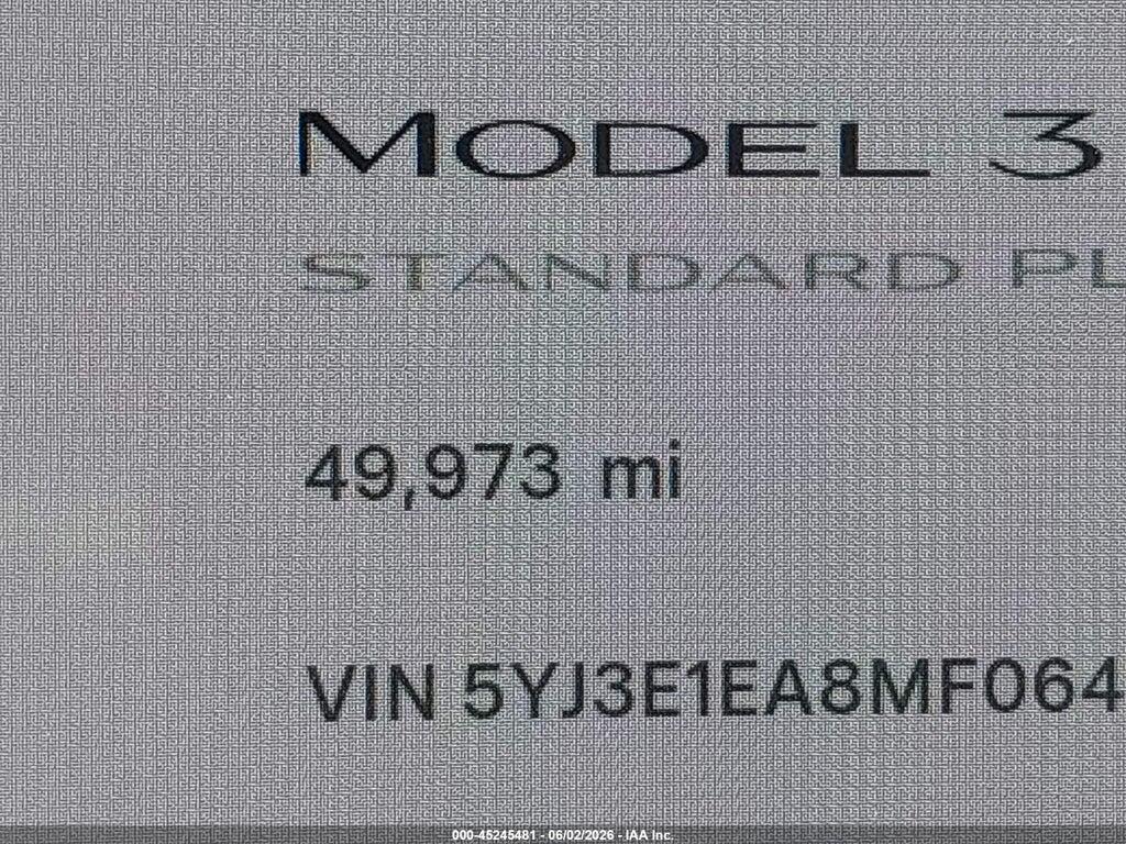 5YJ3E1EA8MF064381 2021 TESLA MODEL 3 photo no. 7