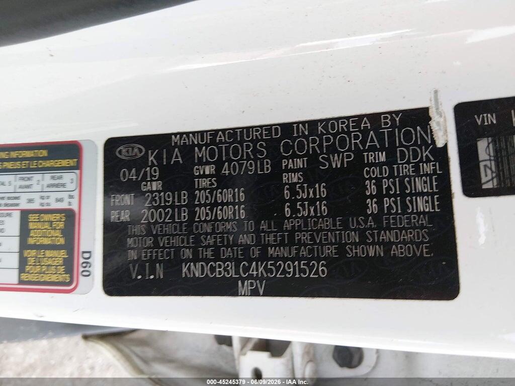 KNDCB3LC4K5291526 2019 KIA NIRO photo no. 9