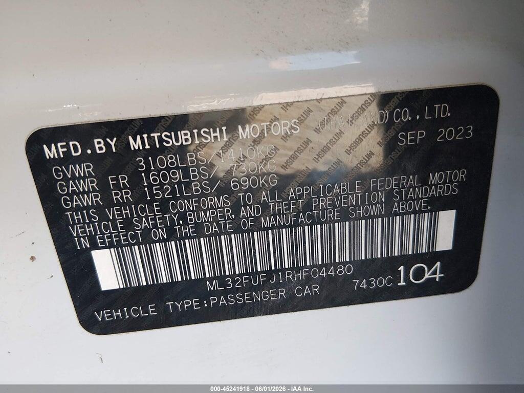 ML32FUFJ1RHF04480 2024 MITSUBISHI MIRAGE G4 photo no. 9