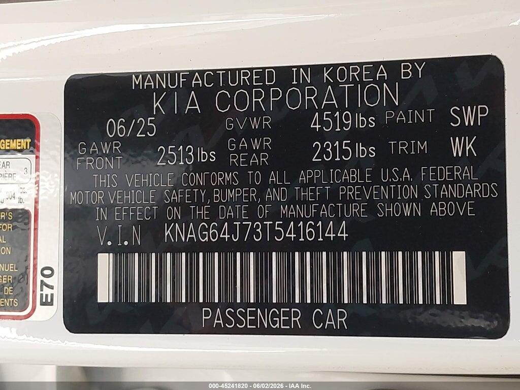 KNAG64J73T5416144 2026 KIA K5 photo no. 9