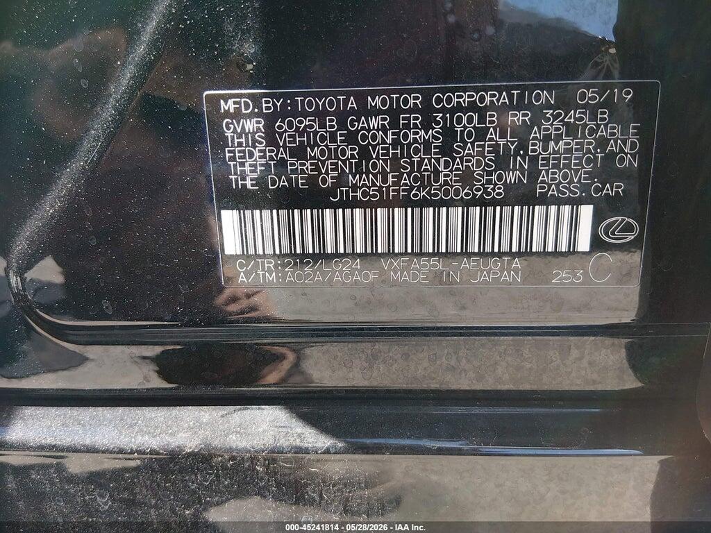 JTHC51FF6K5006938 2019 LEXUS LS 500 photo no. 9