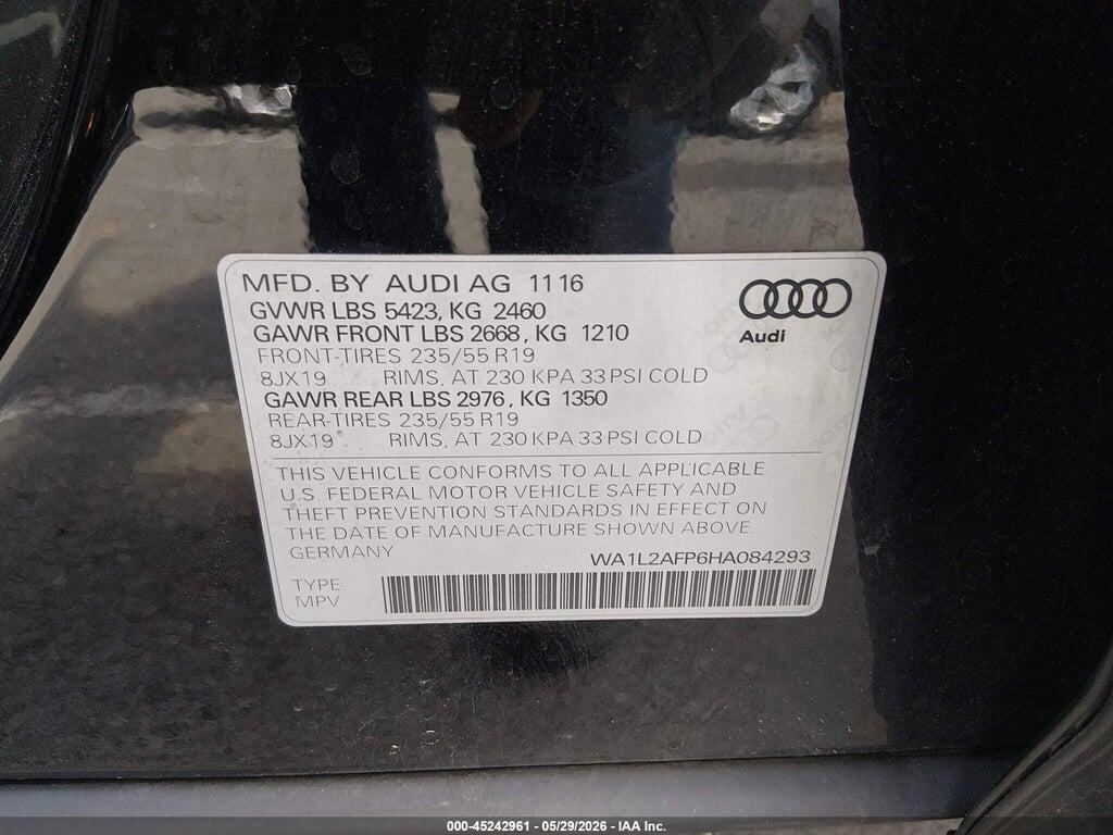 WA1L2AFP6HA084293 2017 AUDI Q5 photo no. 9