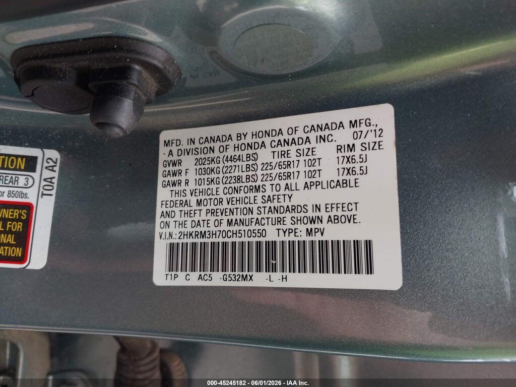 2HKRM3H70CH510550 2012 HONDA CR-V photo no. 9