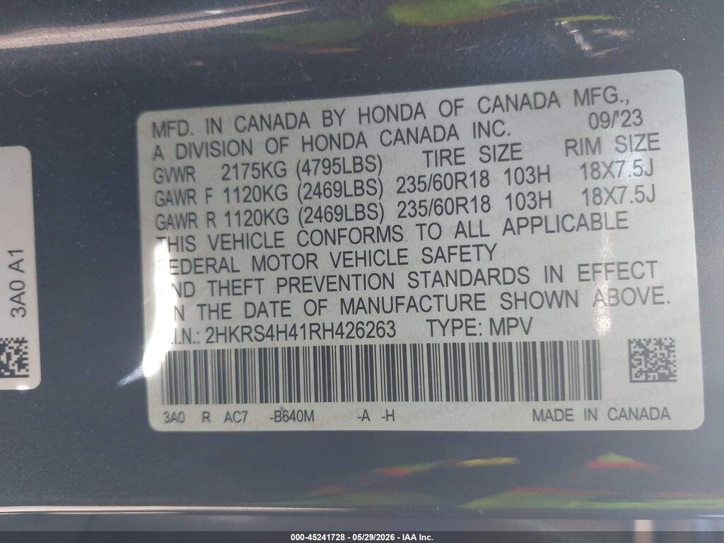 2HKRS4H41RH426263 2024 HONDA CR-V photo no. 9