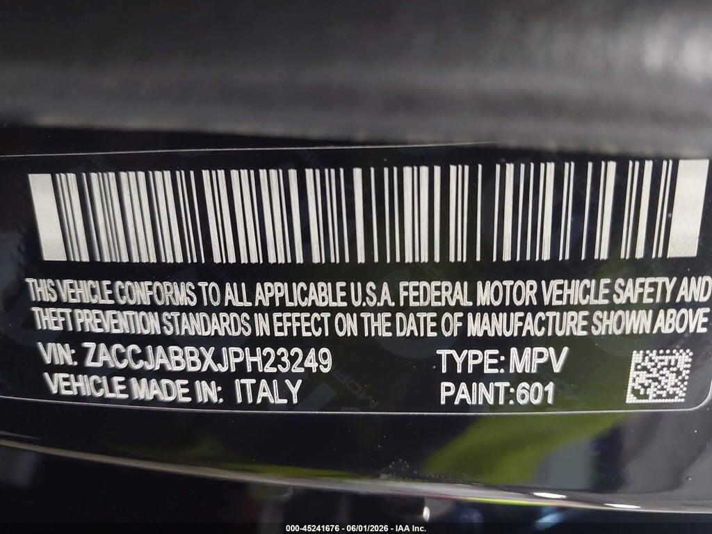 ZACCJABBXJPH23249 2018 JEEP RENEGADE photo no. 9