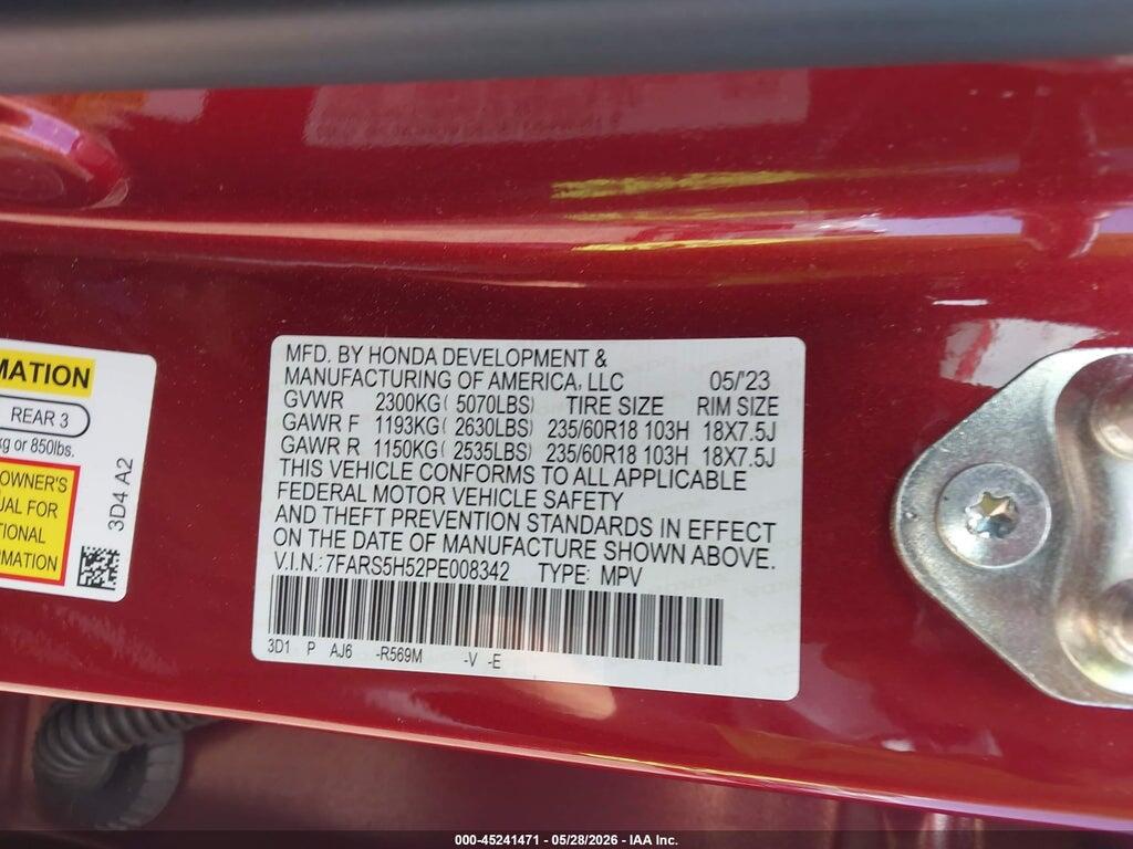 7FARS5H52PE008342 2023 HONDA CR-V HYBRID photo no. 9