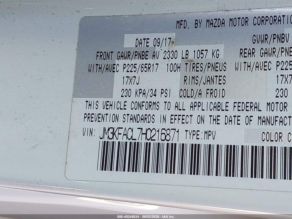JM3KFACL7H0216871 2017 MAZDA CX-5 photo no. 9