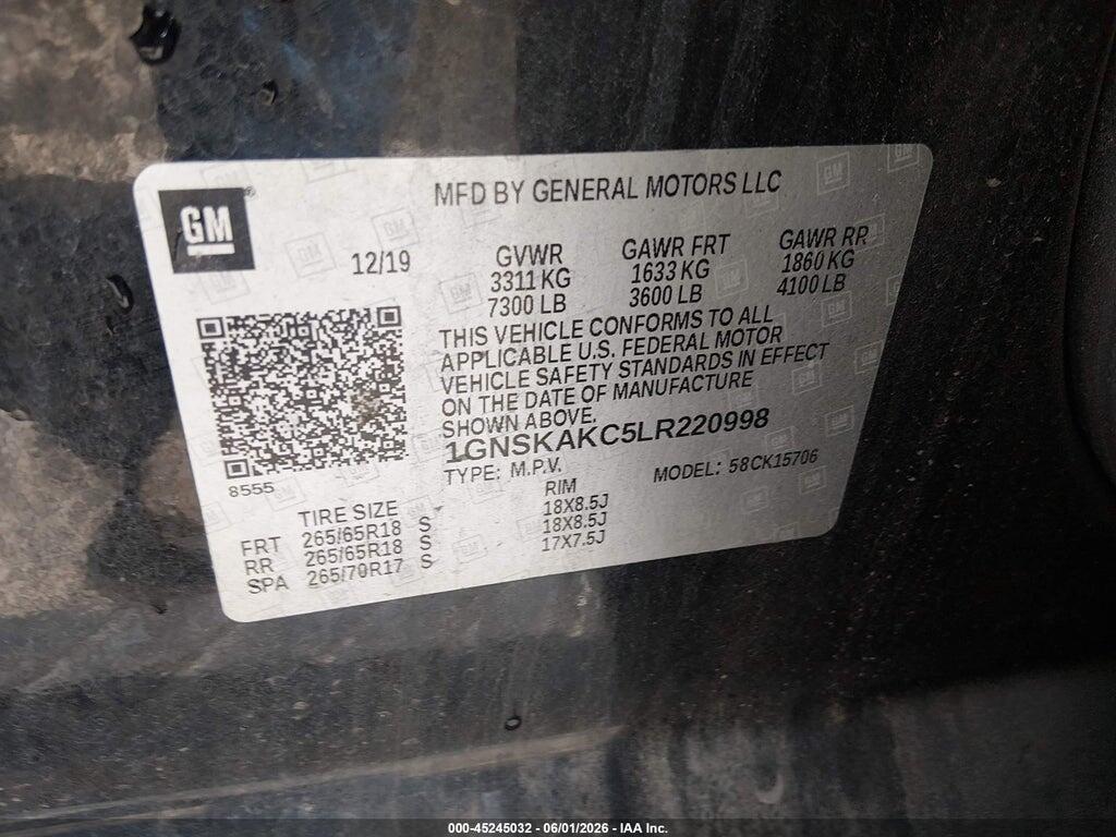 1GNSKAKC5LR220998 2020 CHEVROLET TAHOE photo no. 9