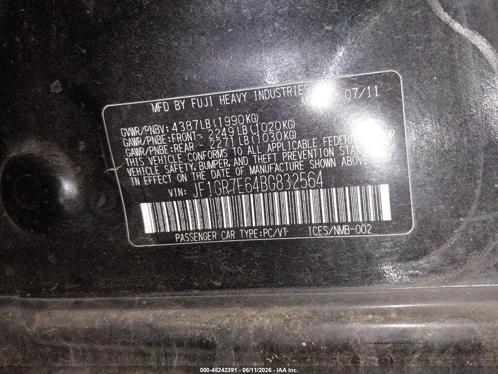JF1GR7E64BG832564 2011 SUBARU IMPREZA photo no. 9