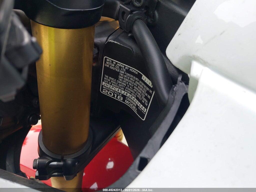 JH2PC40J4JK400646 2018 HONDA CBR600 photo no. 10