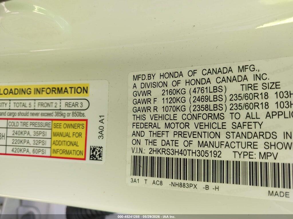 2HKRS3H40TH305192 2026 HONDA CR-V photo no. 9