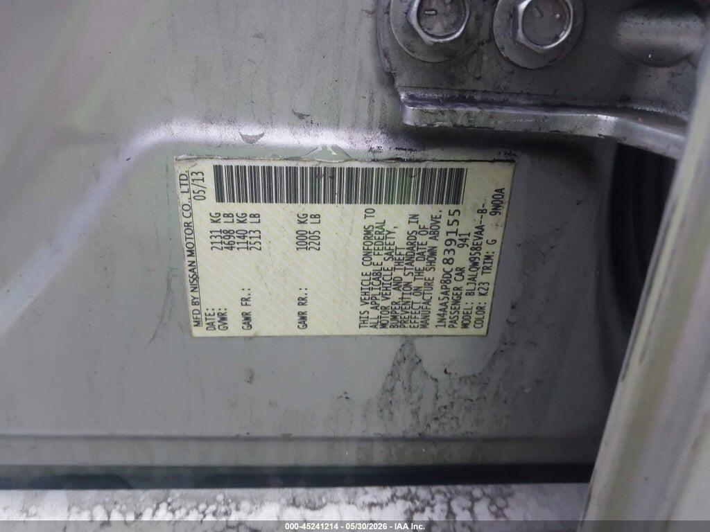 1N4AA5AP8DC839155 2013 NISSAN MAXIMA photo no. 9