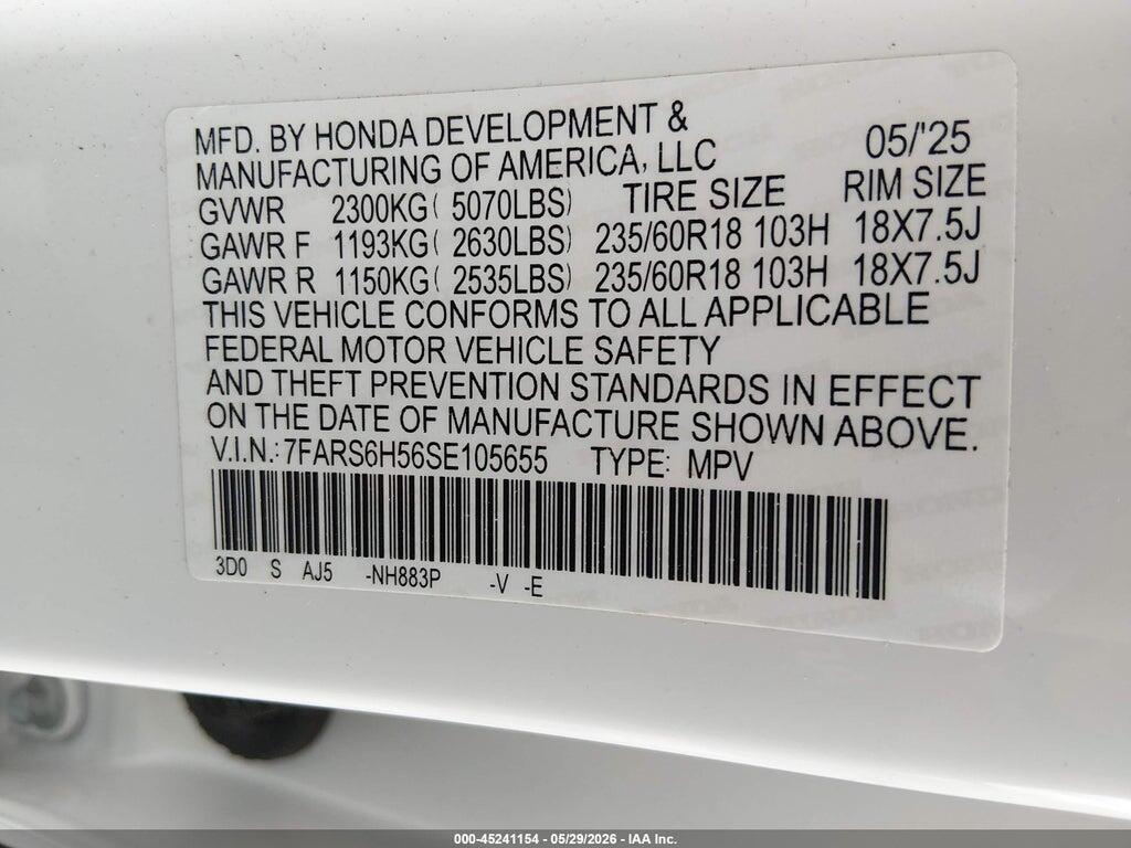 7FARS6H56SE105655 2025 HONDA CR-V HYBRID photo no. 9