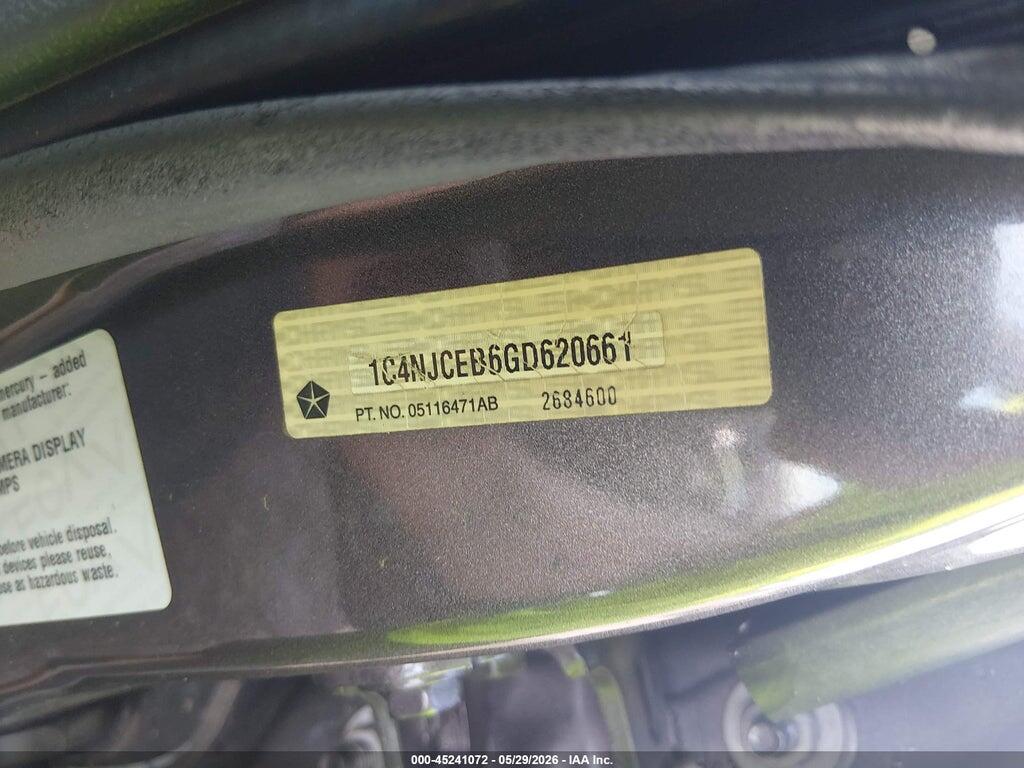 1C4NJCEB6GD620661 2016 JEEP COMPASS photo no. 9