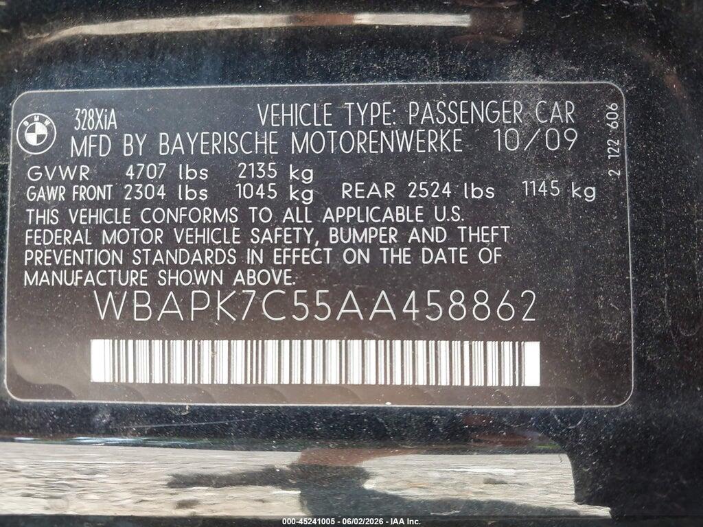 WBAPK7C55AA458862 2010 BMW 328I photo no. 9