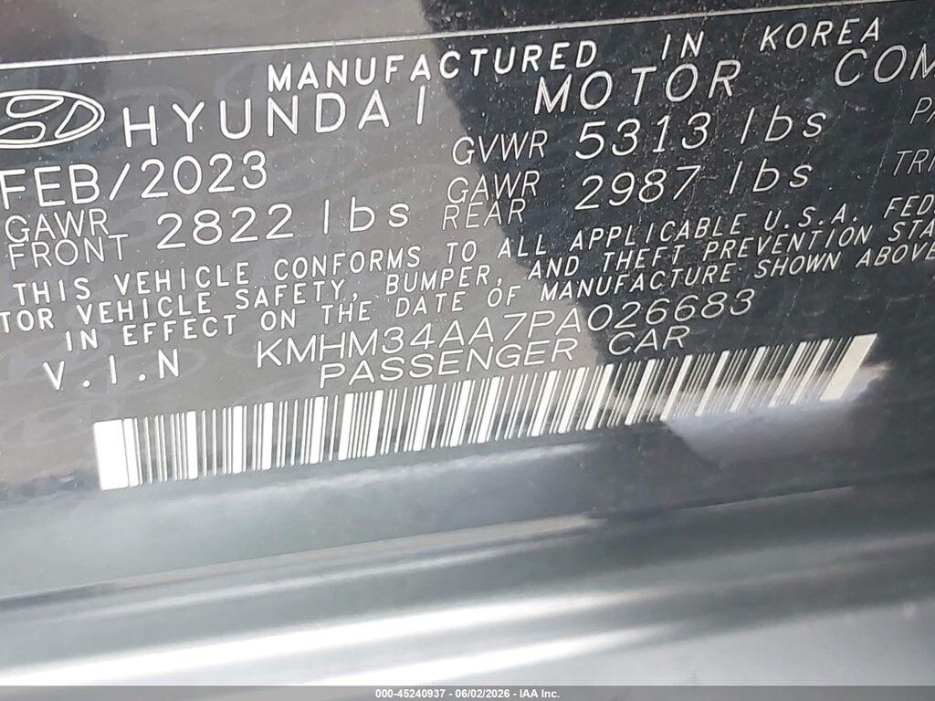 KMHM34AA7PA026683 2023 HYUNDAI IONIQ 6 photo no. 9