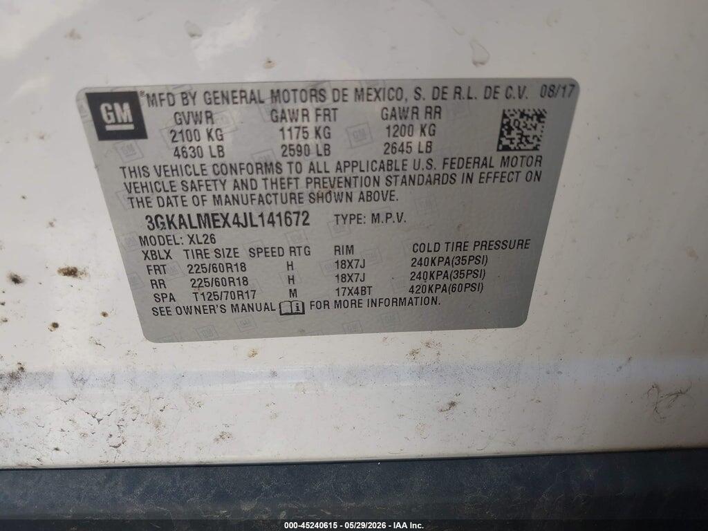 3GKALMEX4JL141672 2018 GMC TERRAIN photo no. 9