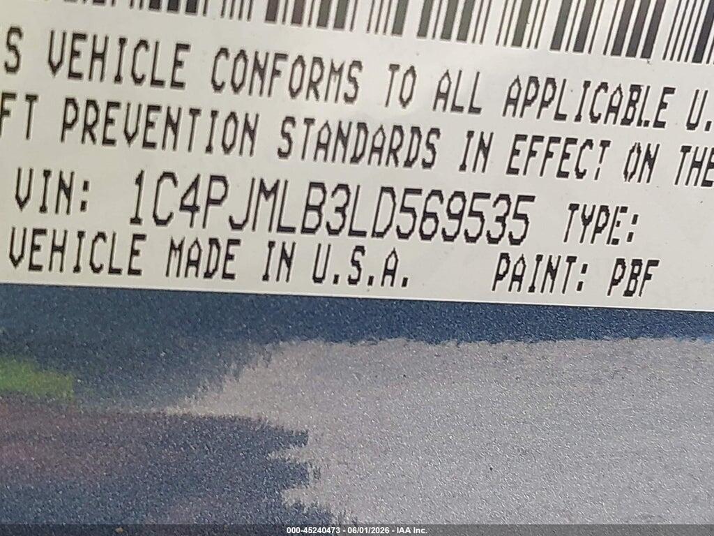 1C4PJMLB3LD569535 2020 JEEP CHEROKEE photo no. 9