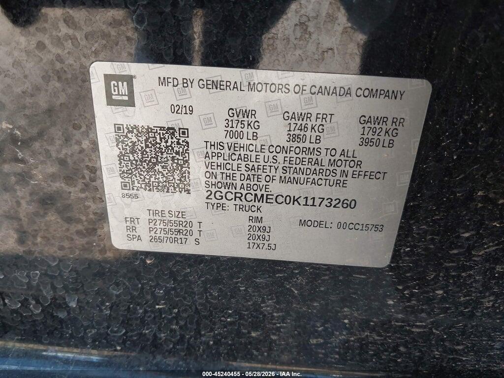 2GCRCMEC0K1173260 2019 CHEVROLET SILVERADO 1500 LD photo no. 9