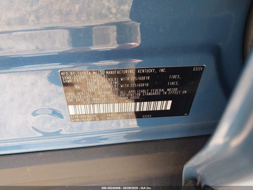 4T3E6RFV6RU154264 2024 TOYOTA RAV4 HYBRID photo no. 9