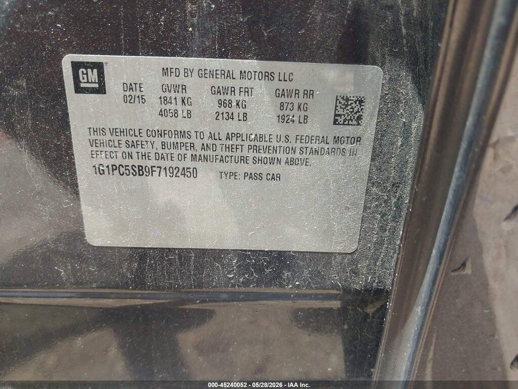 1G1PC5SB9F7192450 2015 CHEVROLET CRUZE photo no. 9